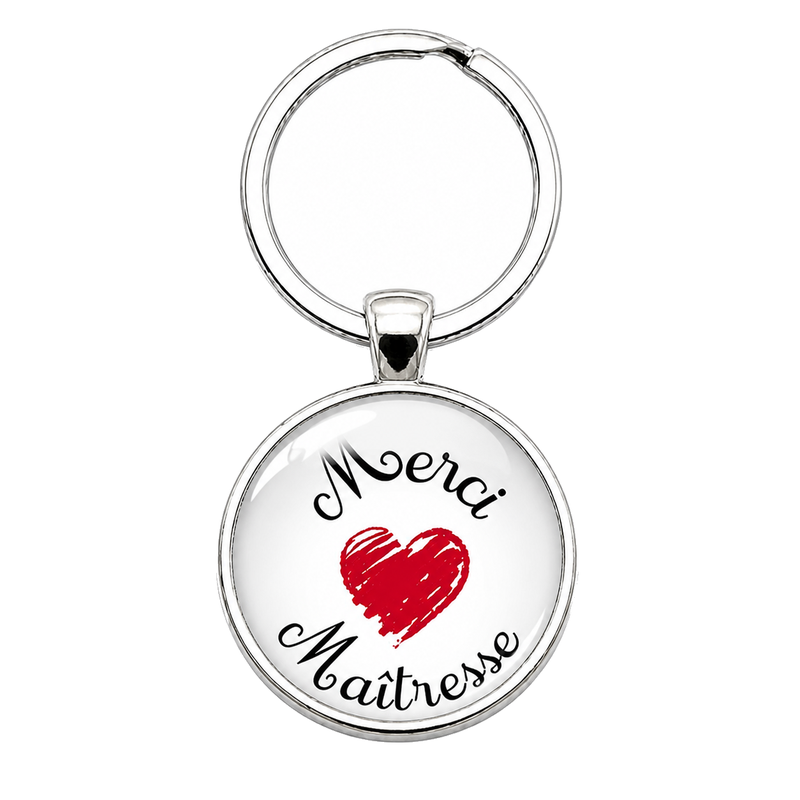 Porte-clé "Merci Maîtresse" Cadeau de Fin d’Année