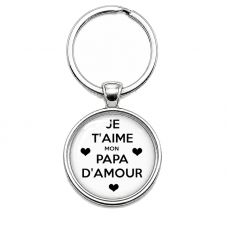 Porte-clé "Je t’aime Papa" Cadeau Papa Fête des Pères pour la Création de Bijoux Fantaisie - DIY