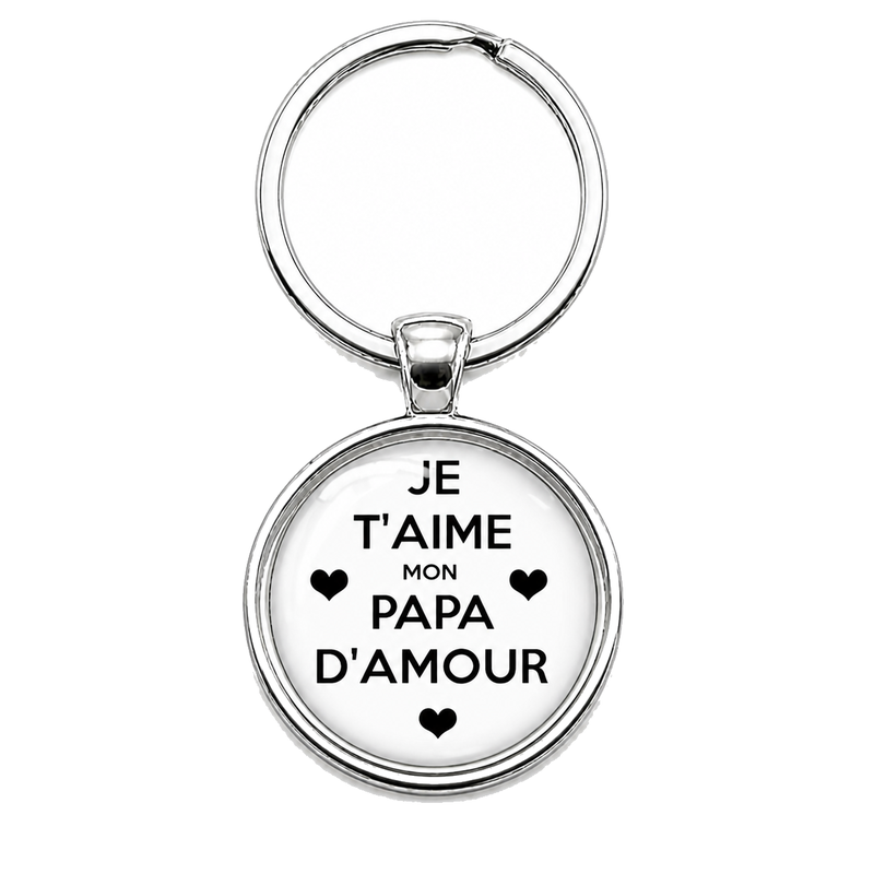 Porte-clé "Je t’aime Papa" Cadeau Papa Fête des Pères