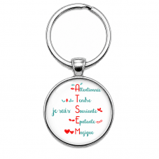 Porte-clé "Atsem tendre, souriante..." Cadeau de Fin d'Année d’École pour la Création de Bijoux Fantaisie - DIY