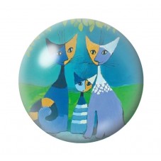 Cabochon en Verre Illustré Chats Colorés 12 à 25mm pour la Création de Bijoux Fantaisie - DIY