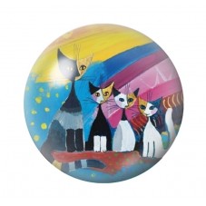 Cabochon en Verre Illustré Chats Colorés 12 à 25mm pour la Création de Bijoux Fantaisie - DIY