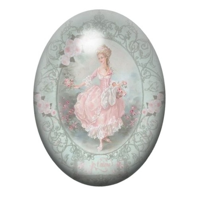 Cabochon en Verre Illustré Marquise 13x18, 18x25 ou 30x40mm