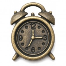 5 Breloques Réveil Horloge Bronze 10mm pour la Création de Bijoux Fantaisie - DIY