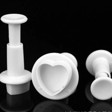 3 Emporte-Pièces Coeur avec Ejecteur Pâtisserie Fimo