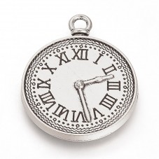 2 Supports Pendentif Argenté pour Cabochon 25mm Thème Alice