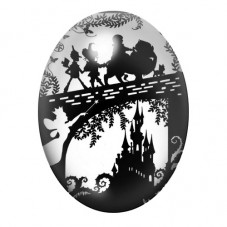 Cabochon en Verre Illustré Le Magicien d'Oz 13x18, 18x25 ou 30x40mm pour la Création de Bijoux Fantaisie - DIY