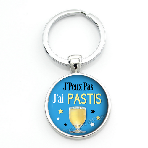 Porte-clé "J'peux pas j'ai Pastis" Cadeau Original Humour Anniversaire Noël