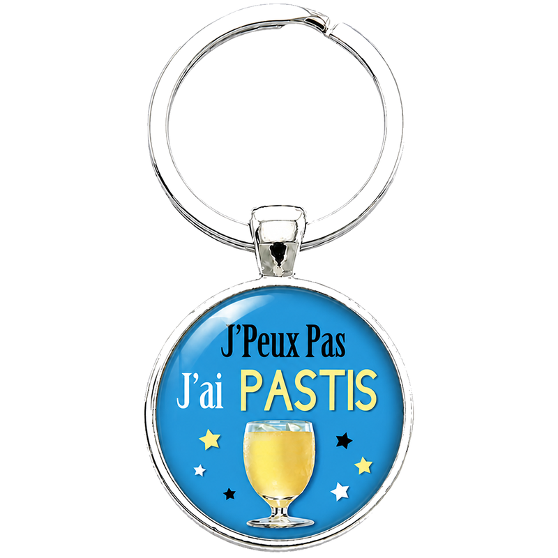 Porte-clé "J'peux pas j'ai Pastis" Cadeau Original Humour Anniversaire Noël