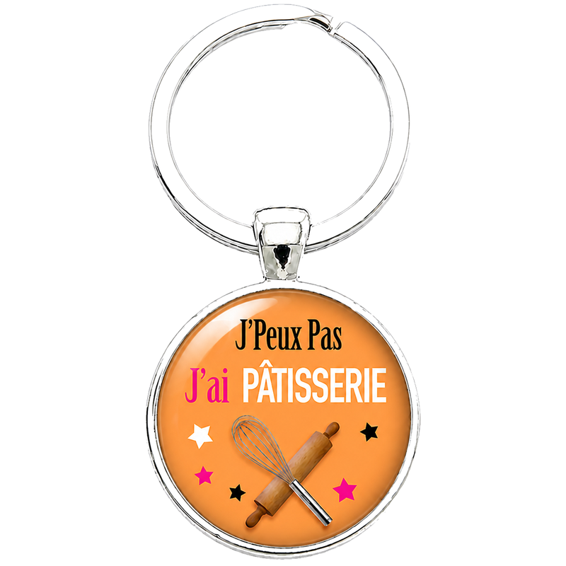 Porte-clé "J'peux pas j'ai Pâtisserie" Cadeau Original Humour Anniversaire Noël