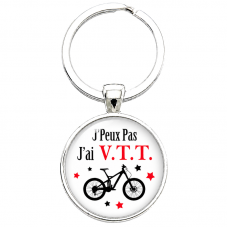 Porte-clé "J'peux pas j'ai V.T.T" Cadeau Original Humour Anniversaire Noël pour la Création de Bijoux Fantaisie - DIY