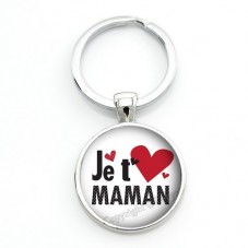 Porte-clé "Je t'aime Maman" Cadeau Fête des Mères