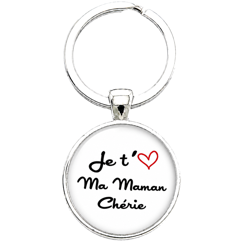 Porte-clé "Je t'aime Maman" Cadeau Fête des Mères
