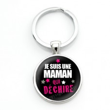Porte-clé "Maman qui Déchire" Cadeau Fête des Mères