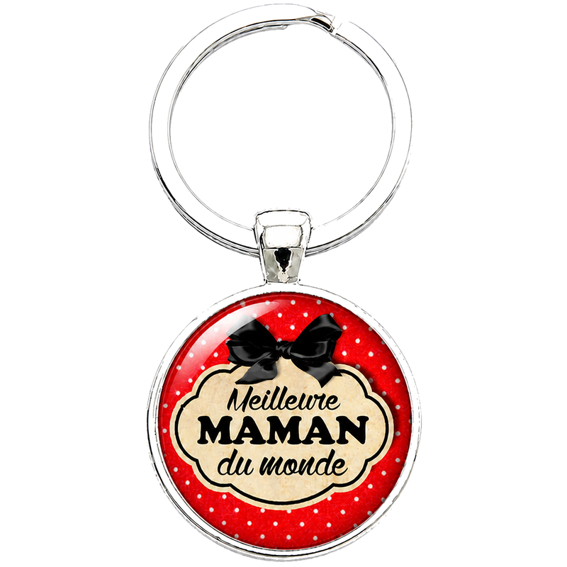 Porte-clé "Meilleure Maman du Monde" Cadeau Fête des Mères