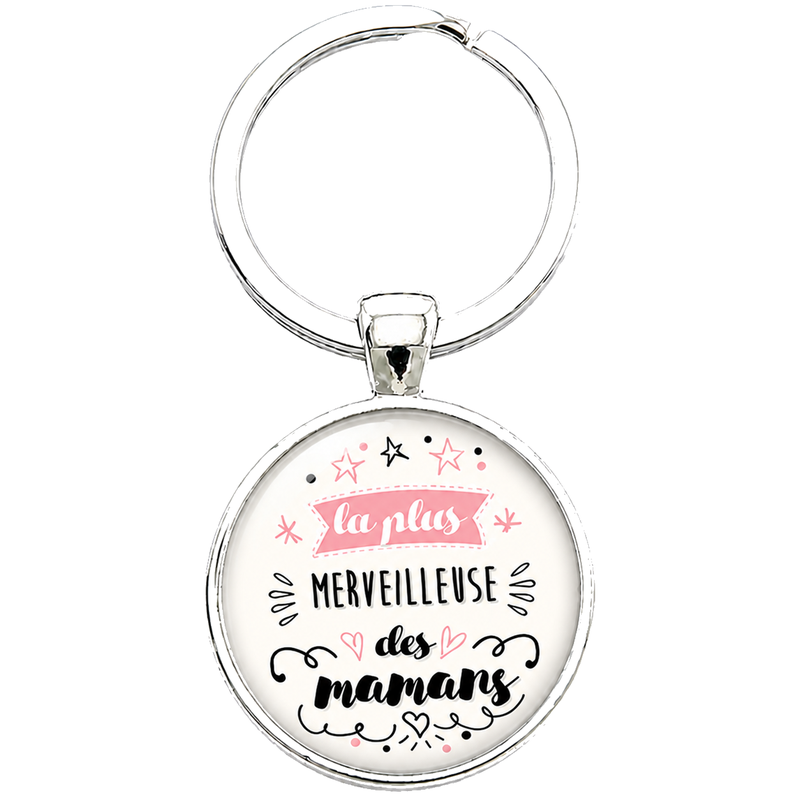 Porte-clé "La Plus Merveilleuse des Maman" Cadeau Fête des Mères