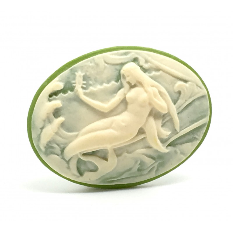 Camée Cabochon Femme Haute Qualité pour Support 30x40mm