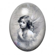 Cabochon en Verre Illustré Petite Fée Vintage 13x18, 18x25 ou 30x40mm pour la création de bijoux fantaisie - DIY