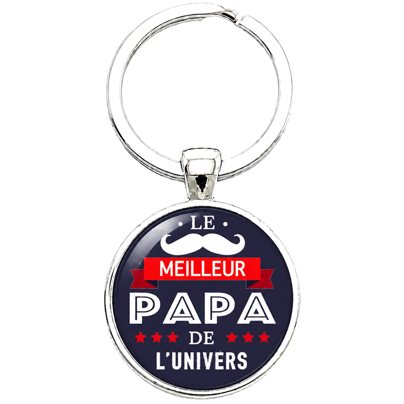Porte-clé "Meilleur Papa de l'Univers" Cadeau Fête des Pères