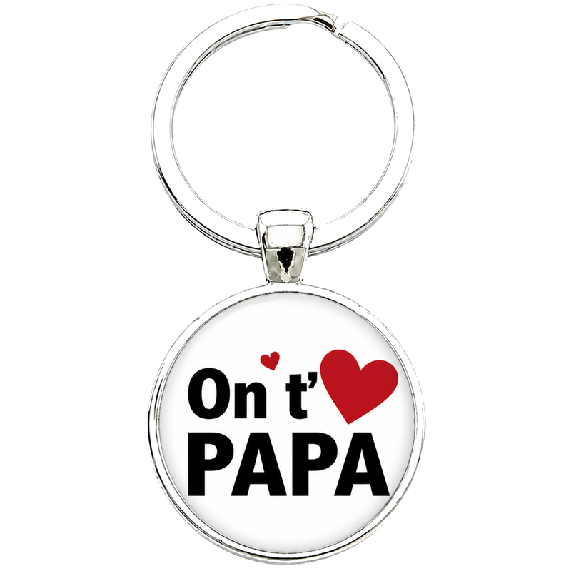 Porte-clé "On t'aime Papa" Cadeau Fête des Pères