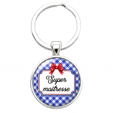 Porte-clé "Super Maîtresse" Cadeau de Fin d'Année d’École pour la Création de Bijoux Fantaisie - DIY