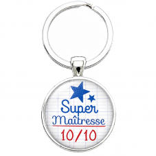 Porte-clé "Super Maîtresse" Cadeau de Fin d'Année d’École pour la Création de Bijoux Fantaisie - DIY