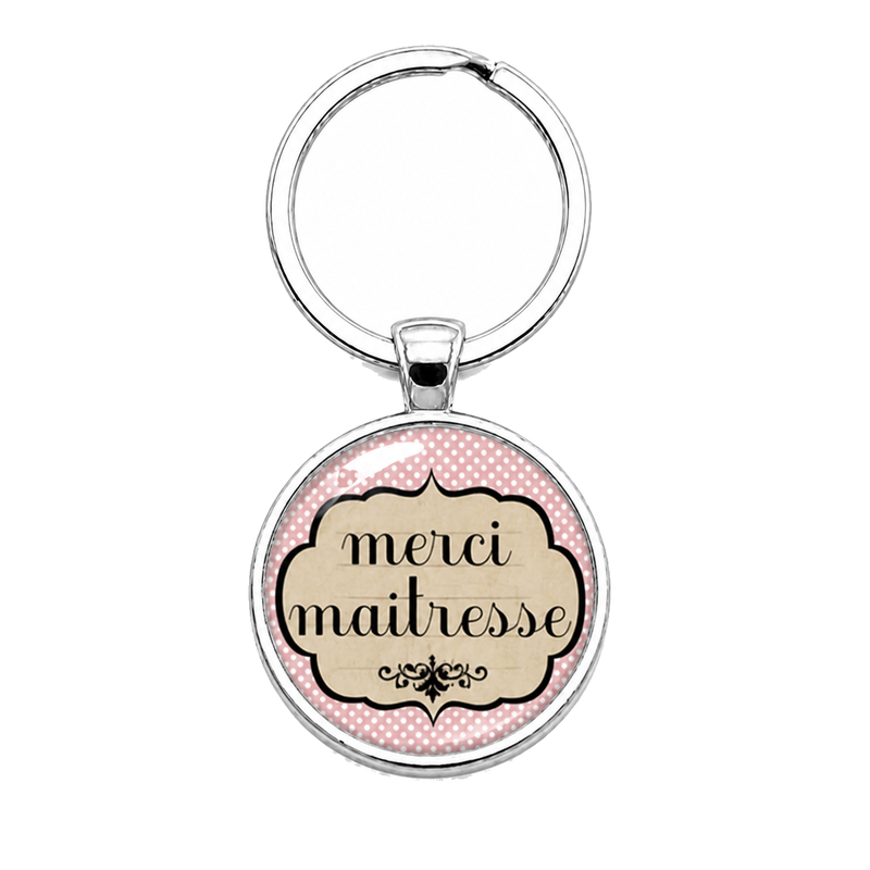 Porte-clé "Merci Maîtresse" Cadeau de Fin d'Année d’École