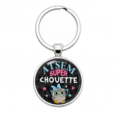 Porte-clé "Atsem Super Chouette" Cadeau de Fin d'Année d’École pour la Création de Bijoux Fantaisie - DIY