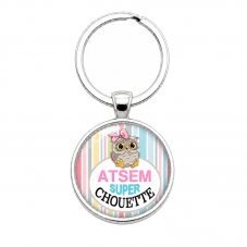 Porte-clé "Atsem Super Chouette" Cadeau de Fin d'Année d’École pour la Création de Bijoux Fantaisie - DIY
