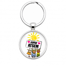 Porte-clé "Super Atsem" Cadeau de Fin d'Année d’École pour la Création de Bijoux Fantaisie - DIY