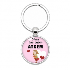 Porte-clé "Super Atsem" Cadeau de Fin d'Année d’École pour la Création de Bijoux Fantaisie - DIY