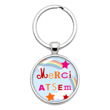 Porte-clé "Merci Atsem" Cadeau de Fin d'Année d’École pour la Création de Bijoux Fantaisie - DIY