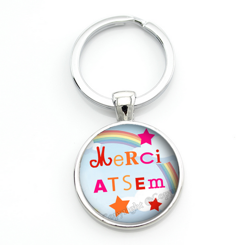 Porte-clé "Merci Atsem" Cadeau de Fin d'Année d’École