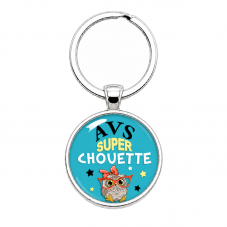 Porte-clé "AVS Super Chouette" Cadeau de Fin d'Année d’École pour la Création de Bijoux Fantaisie - DIY