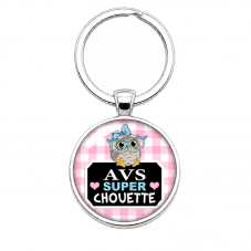Porte-clé "AVS Super Chouette" Cadeau de Fin d'Année d’École pour la Création de Bijoux Fantaisie - DIY