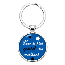 Porte-Clé "Le plus gentil des Maîtres" Cadeau de Fin d'Année d’École pour la Création de Bijoux Fantaisie - DIY