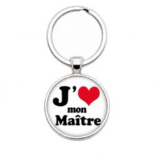 Porte-Clé "J'aime mon Maître" Cadeau de Fin d'Année d’École pour la Création de Bijoux Fantaisie - DIY