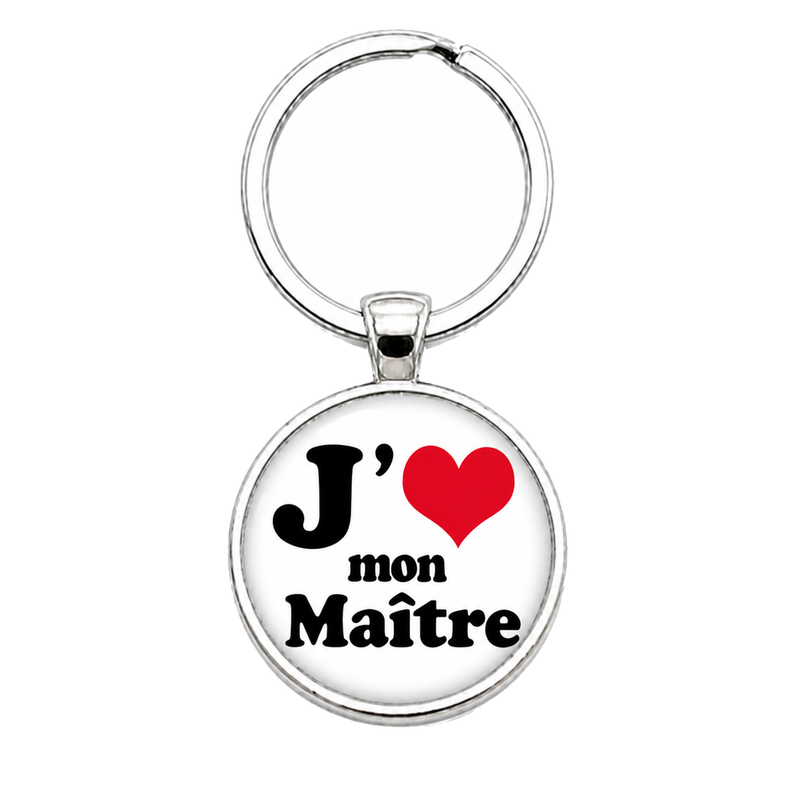 Porte-Clé "J'aime mon Maître" Cadeau de Fin d'Année d’École