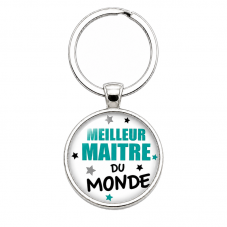 Porte-Clé "Meilleur Maître du Monde" Cadeau de Fin d'Année d’École pour la Création de Bijoux Fantaisie - DIY