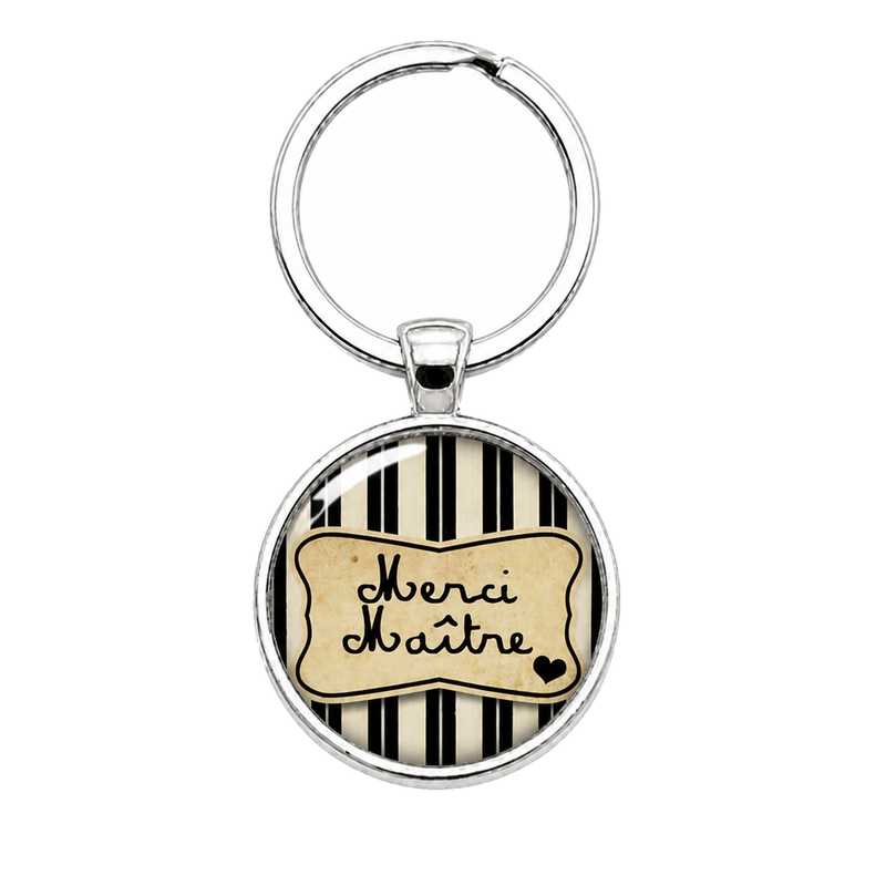 Porte-clé "Merci Maître" Cadeau de Fin d'Année d’École