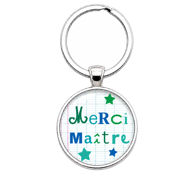 Porte-clé "Merci Maître" Cadeau de Fin d'Année d’École