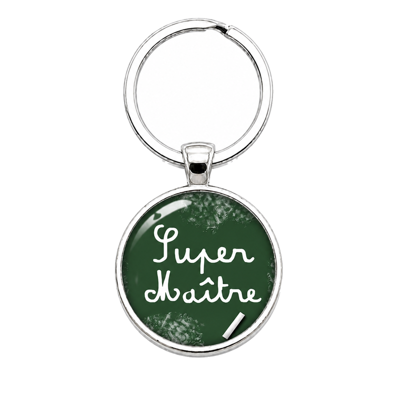 Porte-clé "Super Maître" Cadeau de Fin d'Année d’École