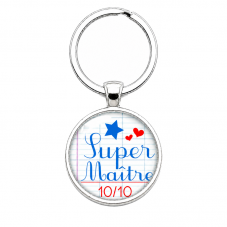 Porte-clé "Super Maître" Cadeau de Fin d'Année d’École pour la Création de Bijoux Fantaisie - DIY