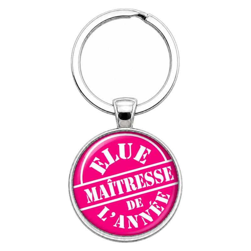 Porte-Clé Fait Main Élue maîtresse de l’année Verre 25mm