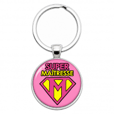 Porte-Clé Fait Main Super Maîtresse Verre 25mm pour la Création de Bijoux Fantaisie - DIY