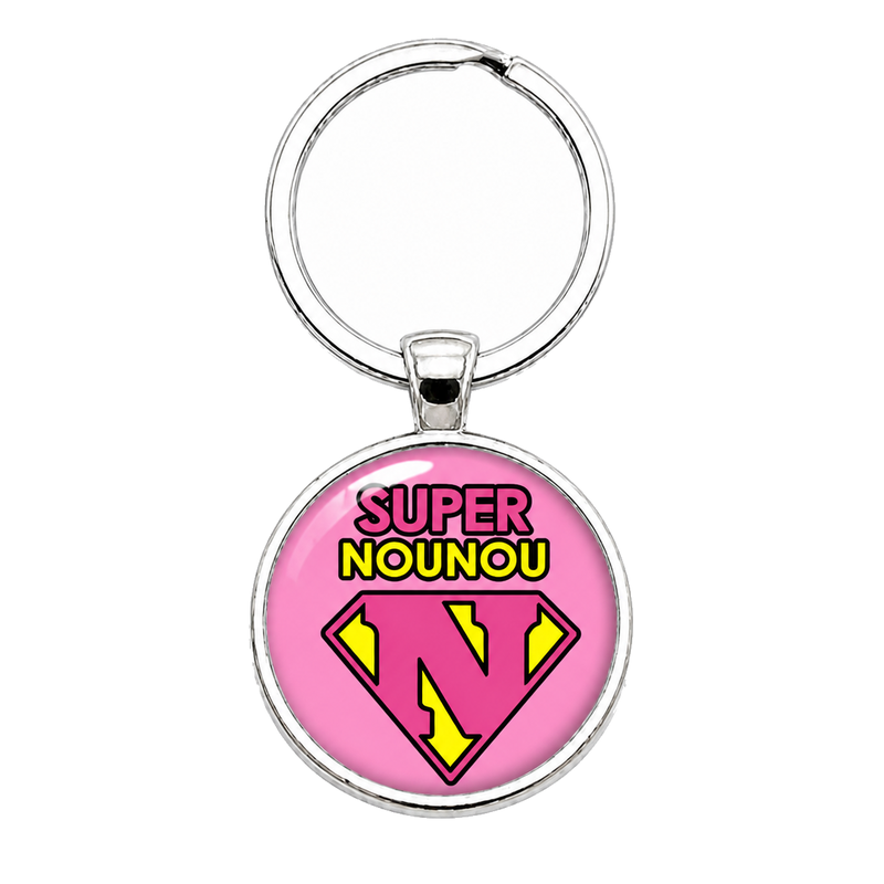 Porte-clé "Super Nounou" Cadeau de Fin d'Année d’École