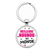 Porte-clé "Meilleure Nounou du Monde" Cadeau de Fin d'Année d’École pour la Création de Bijoux Fantaisie - DIY