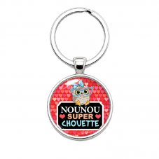 Porte-clé "Nounou Super Chouette" Cadeau de Fin d'Année d’École pour la Création de Bijoux Fantaisie - DIY