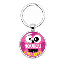 Porte-clé "Nounou Super Chouette" Cadeau de Fin d'Année d’École pour la Création de Bijoux Fantaisie - DIY