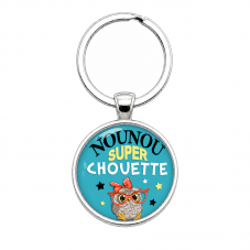 Porte-clé "Nounou Super Chouette" Cadeau de Fin d'Année d’École pour la Création de Bijoux Fantaisie - DIY